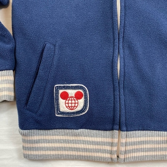 Disney Parks Mickey Mouse Fleece Collegiate Style Embroidered Full-Zip Jacket M - Picture 4 of 11